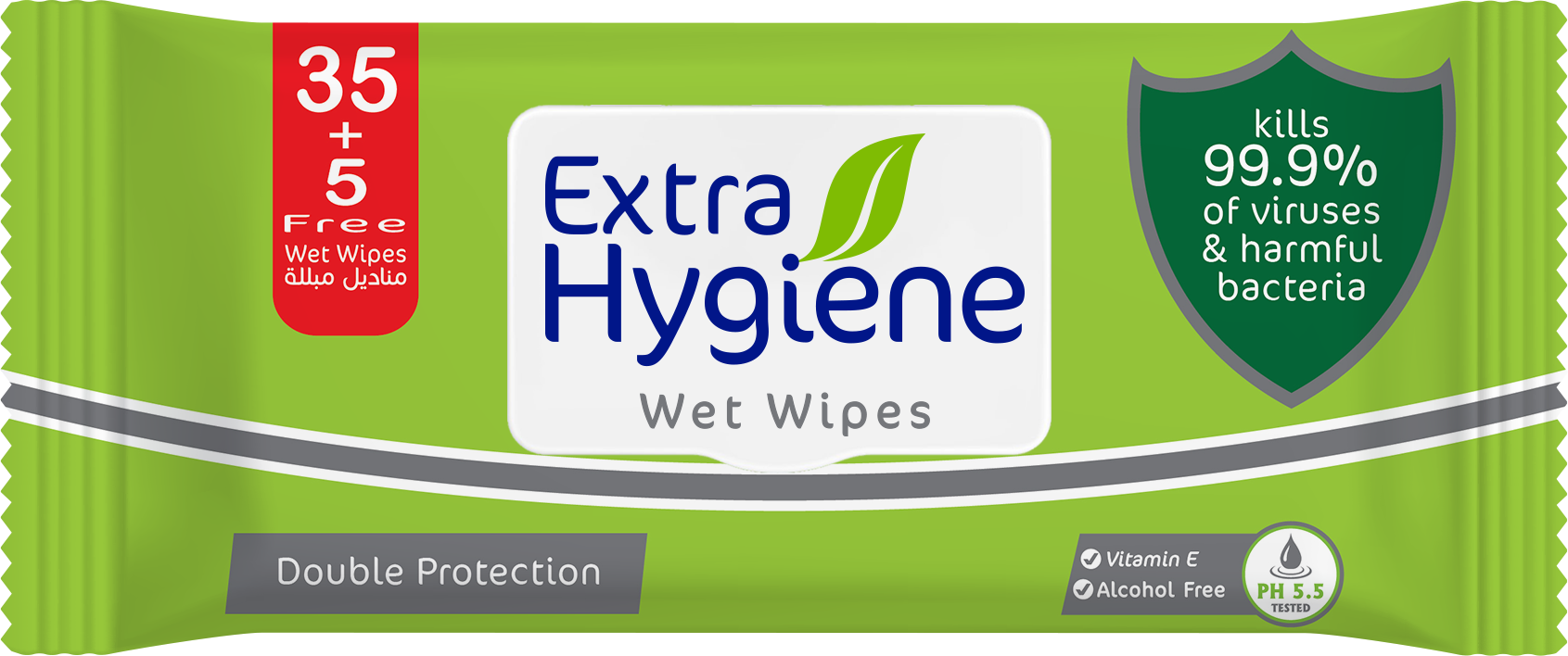 Anti-bacterial Wipes Double Protection