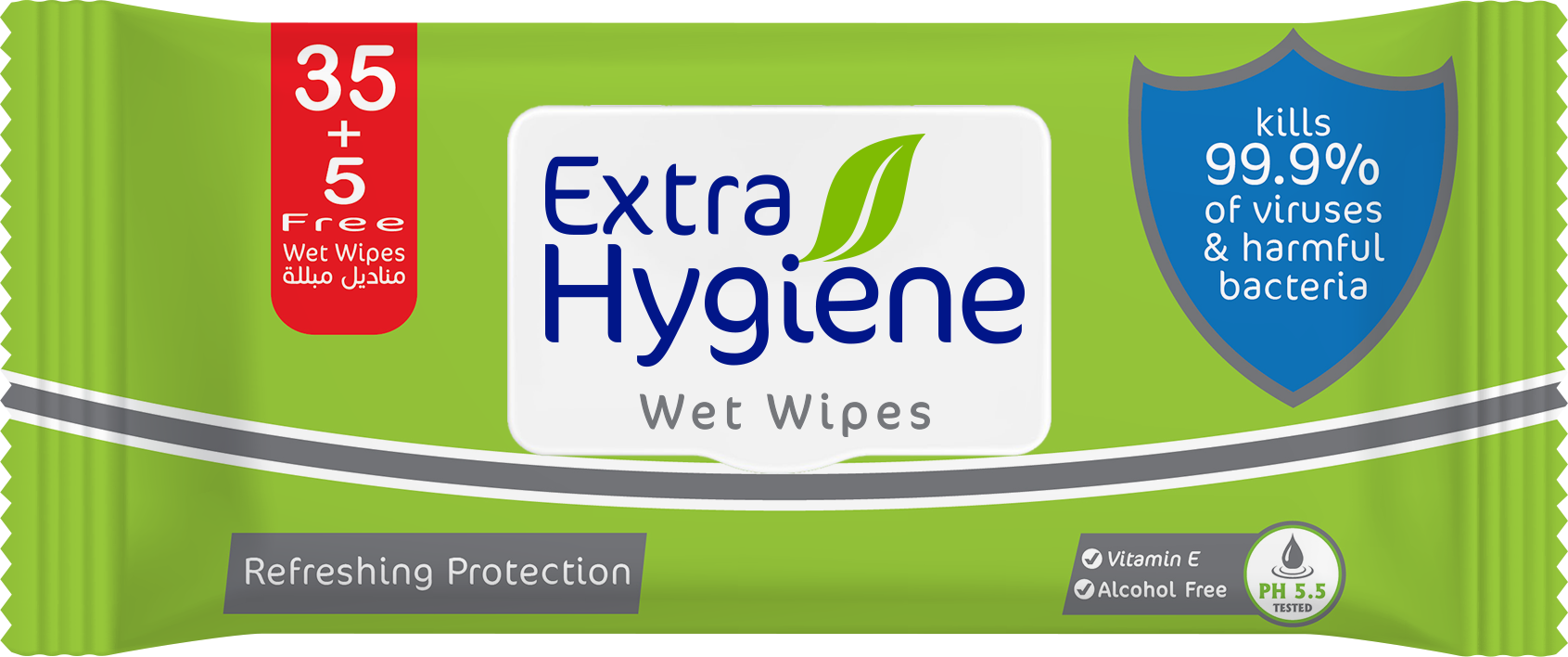 Anti-bacterial Wipes Refreshing Protection 40 wipes