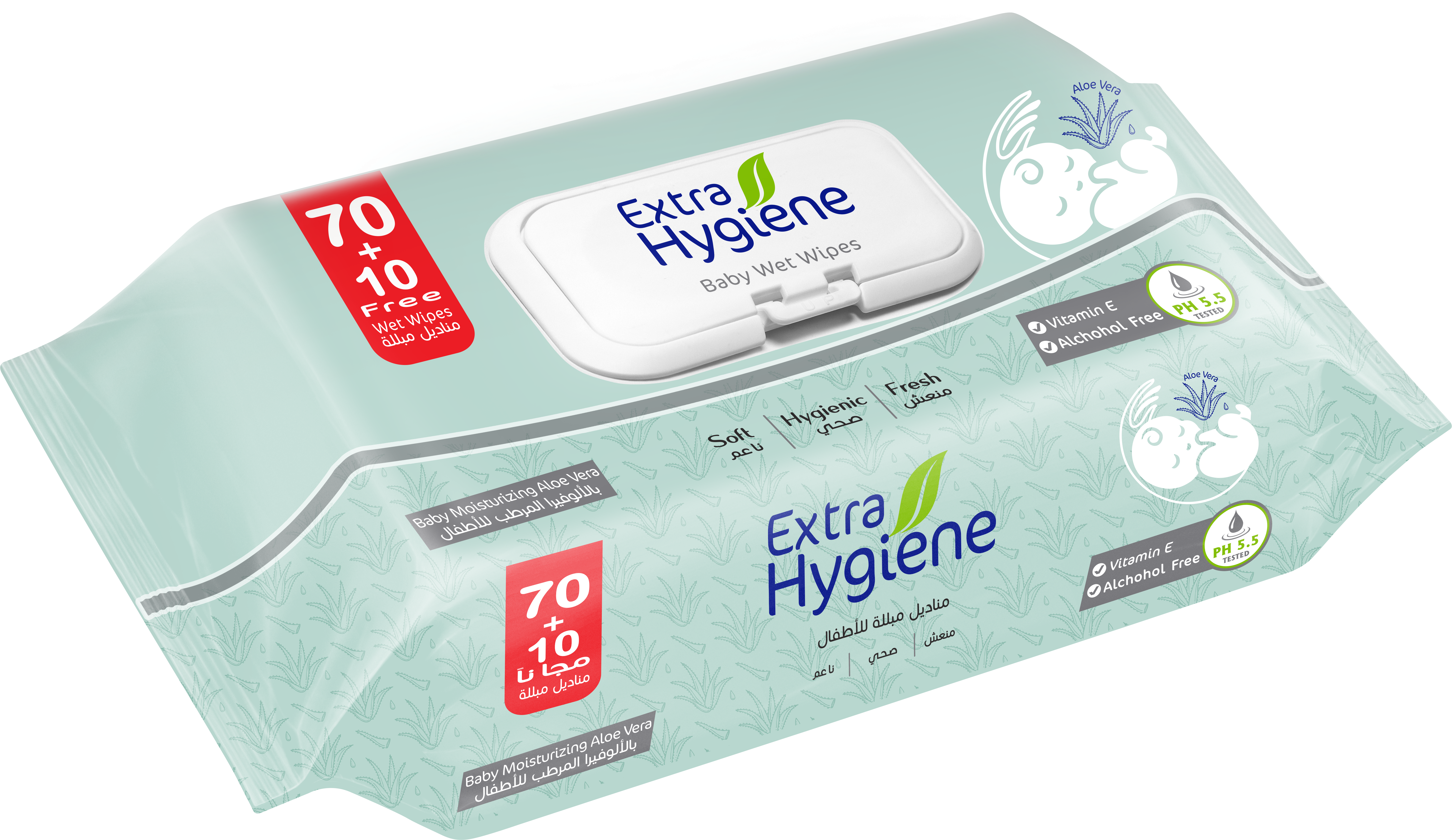 Baby Wipes Moisturizing Aloe Vera 80 wipes