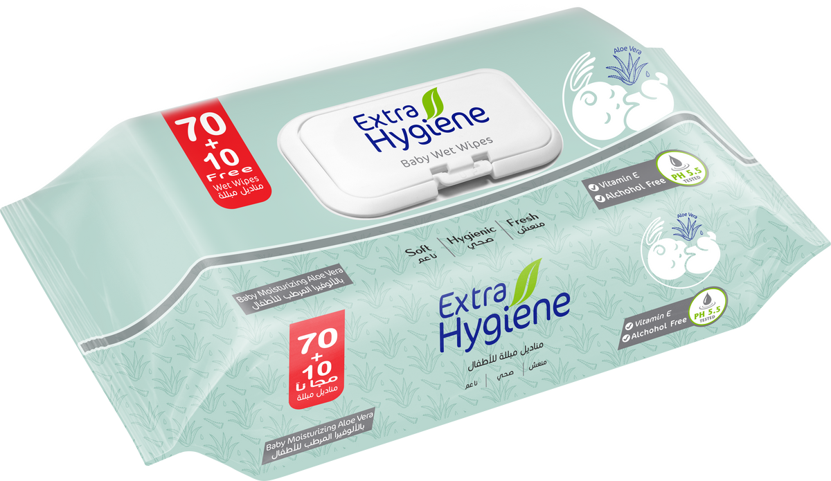 Baby Wipes Moisturizing Aloe Vera 80 wipes